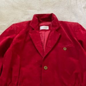 Red suede jacket by Lord & Taylor